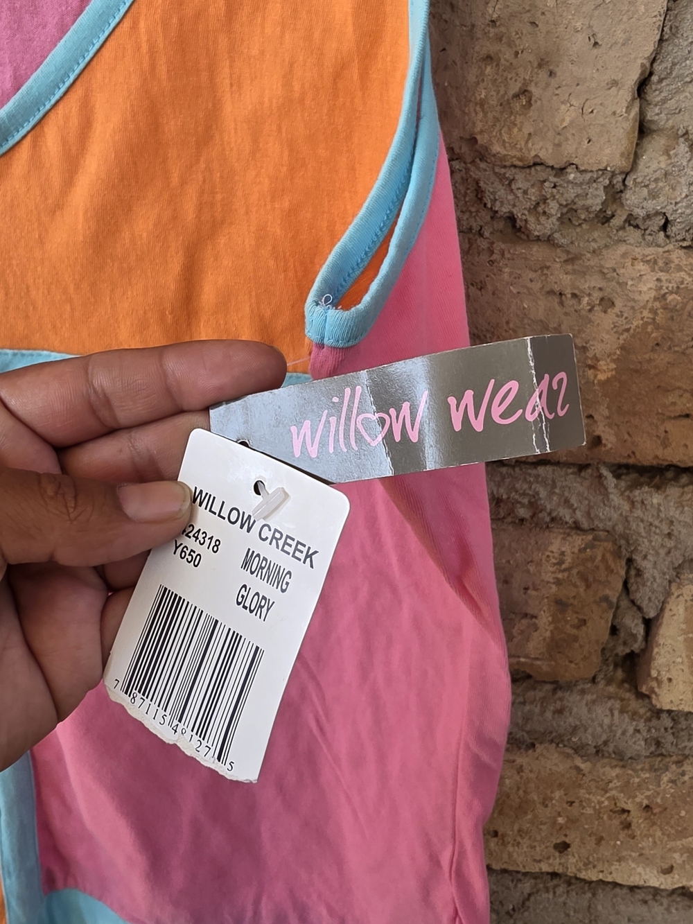 NWT Vintage Willow Wear Colorblock Tank Top - Pink & Orange - Size L - Picture 4 of 7